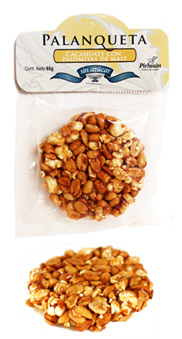 Palanqueta de Cacahuates con Palomitas de Ma&iacute;z sin Azúcar